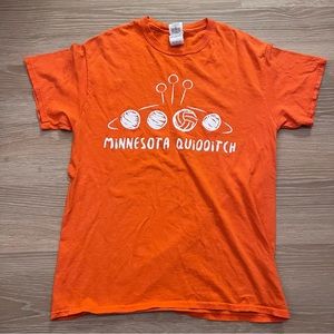 Minnesota quidditch orange tshirt GILDAN